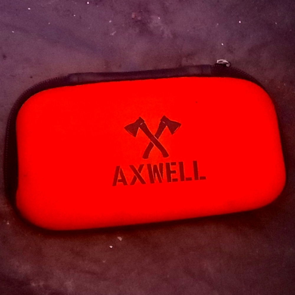 Axwell Orange and Black Expedition Sterling silver chrome.Cert.of Expedition.